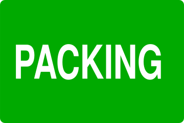 Packing Area Lettering LETRERO PACKING