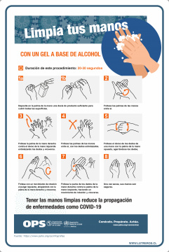 Limpia tus manos con alcohol gel