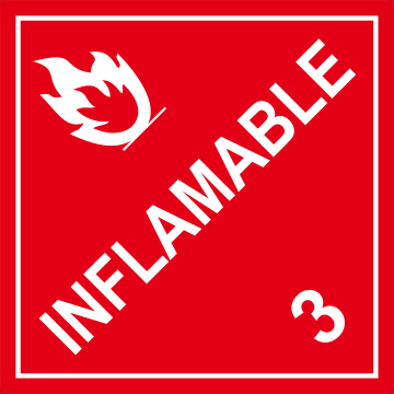 Inflamable (con numero 3)